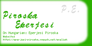 piroska eperjesi business card